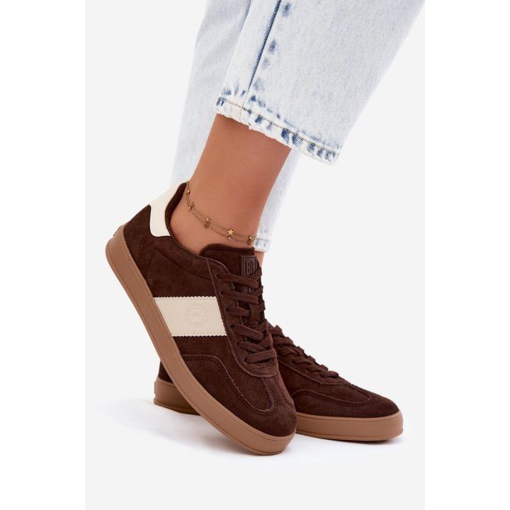 Moteriški sportbačiai Big Star UU274008 šokolado spalvos iš odos imitacijos BIG STAR SHOES