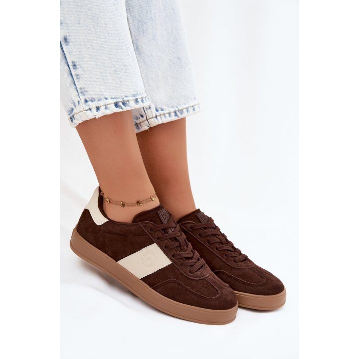 Moteriški sportbačiai Big Star UU274008 šokolado spalvos iš odos imitacijos BIG STAR SHOES
