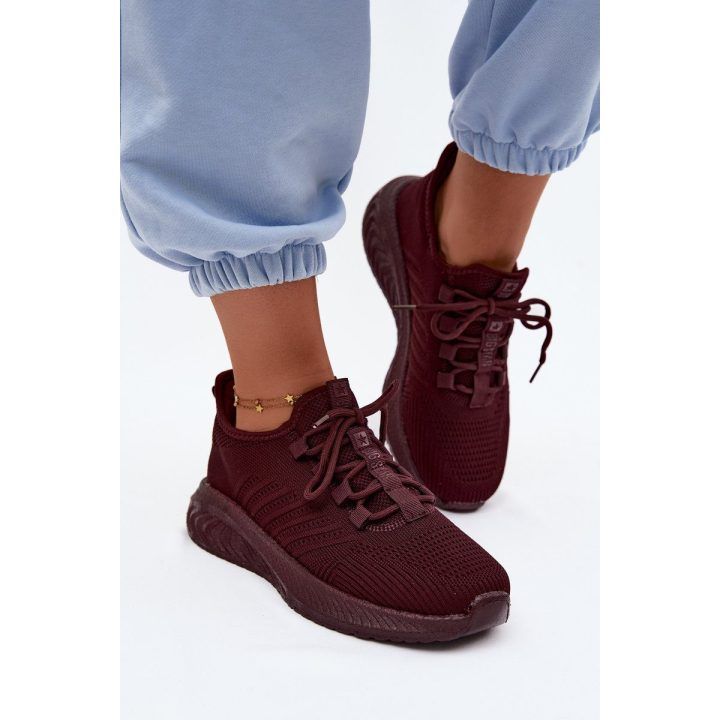 Moteriški tekstiliniai įsispiriami sportbačiai Big Star UU274053 Burgundy BIG STAR SHOES