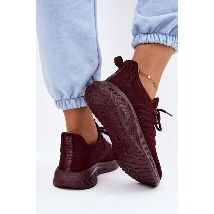 Moteriški tekstiliniai įsispiriami sportbačiai Big Star UU274053 Burgundy BIG STAR SHOES