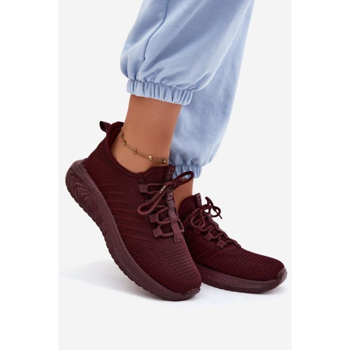 Moteriški tekstiliniai įsispiriami sportbačiai Big Star UU274053 Burgundy BIG STAR SHOES