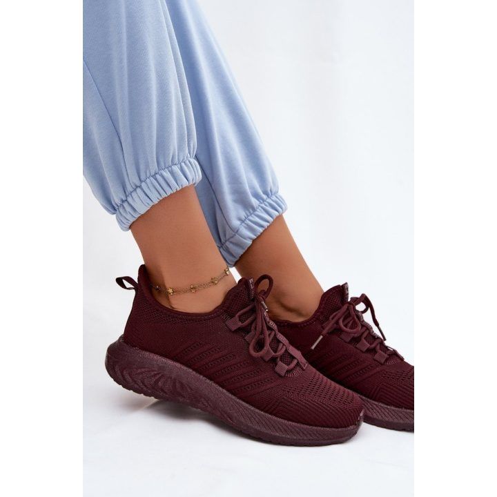Moteriški tekstiliniai įsispiriami sportbačiai Big Star UU274053 Burgundy BIG STAR SHOES