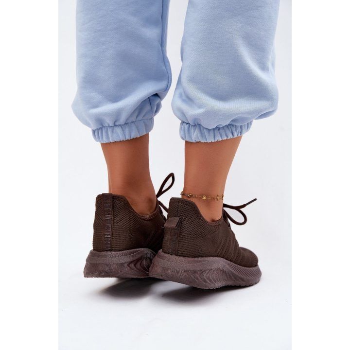 Moteriški įsmaunami sportbačiai Big Star UU274055, šokolado spalvos BIG STAR SHOES