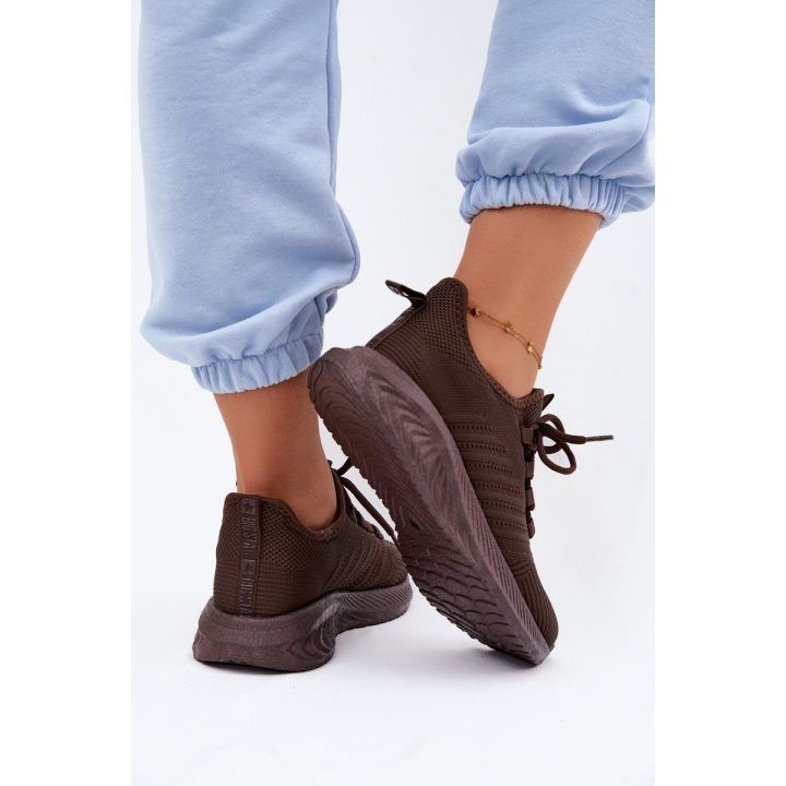 Moteriški įsmaunami sportbačiai Big Star UU274055, šokolado spalvos BIG STAR SHOES