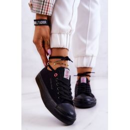 Visuomet stilingi juodi Cross Jeans suvarstomi bateliai