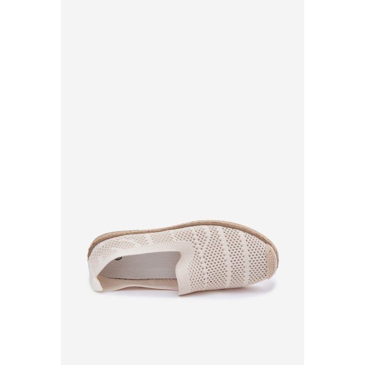 Moteriškos tekstilinės ažūrinės espadrilės Candessa, smėlio spalvos BOTO
