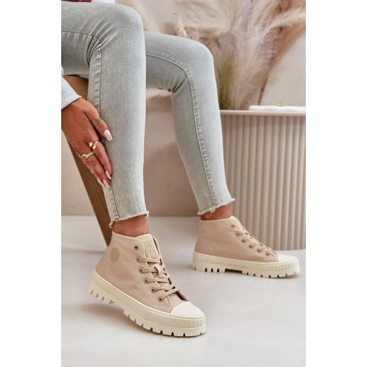 Moteriški sportbačiai su platforma Big Star, smėlio spalvos BIG STAR SHOES