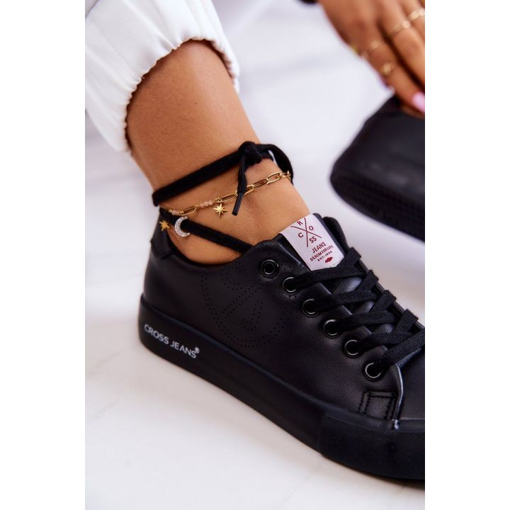 Juodos spalvos stilingi Cross Jeans bateliai
