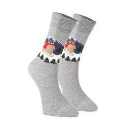 Kalėdinės unisex kojinės, 3 porų rinkinys, pilkos spalvos TURECKI