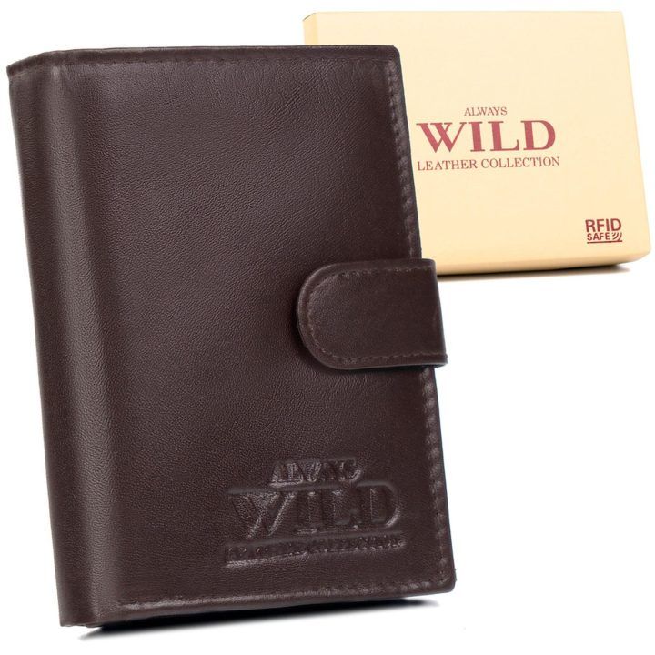 Vyriška natūralios odos RFID piniginė Wild WILD