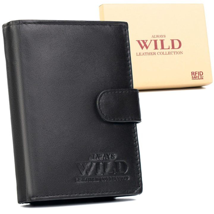 Vyriška natūralios odos RFID piniginė Wild WILD
