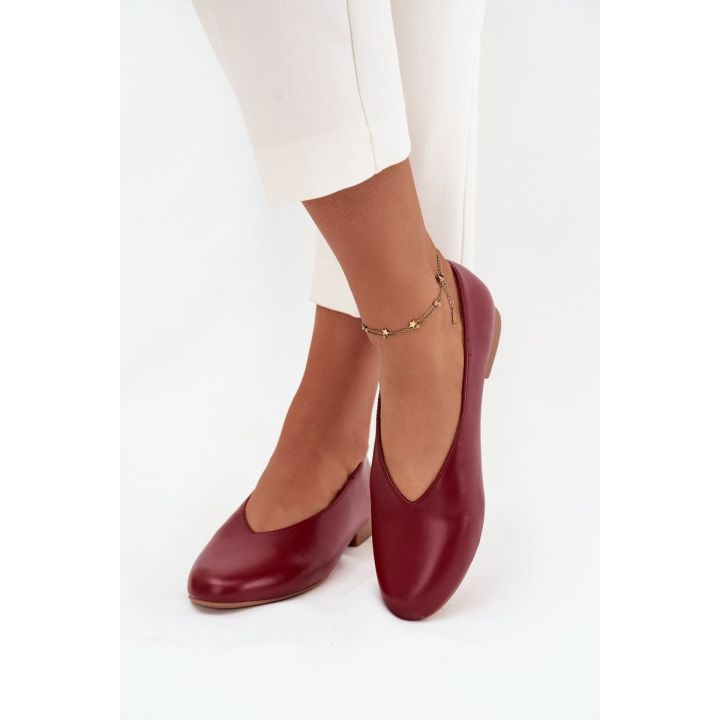 Bateliai moteriški bordo eko oda (PU) Olyssia