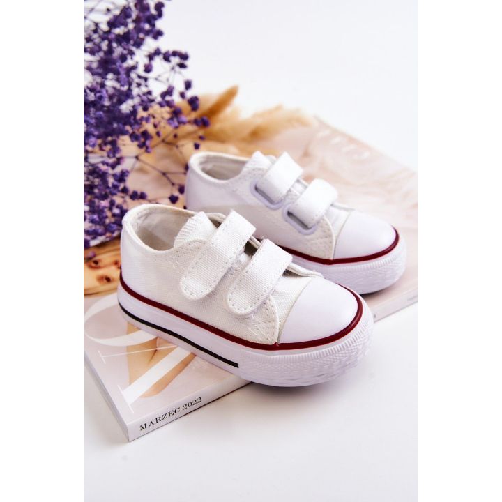 Vaikiški laisvalaikio batai su lipniais užsegimais Baltos spalvos Bernie