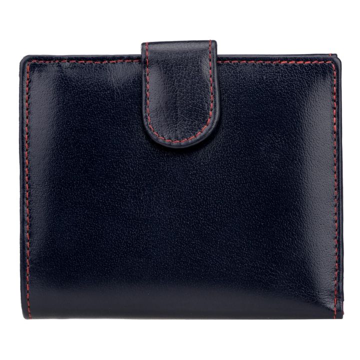Moteriška tamsiai mėlyna odinė piniginė EL FORREST