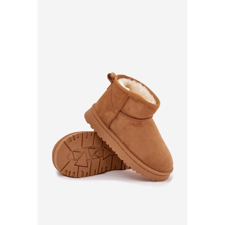 Vaikiški žieminiai aulinukai su kailiu Camel Mireya