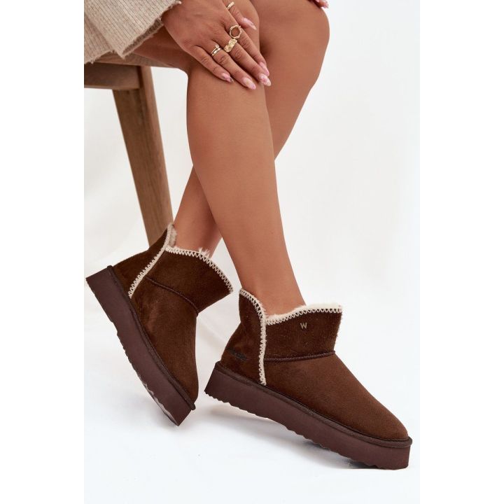 Žieminiai moteriški aulinukai platformoje rudi Wrangler