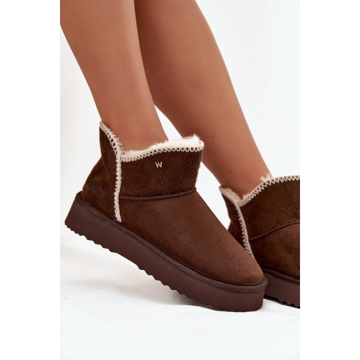 Žieminiai moteriški aulinukai platformoje rudi Wrangler