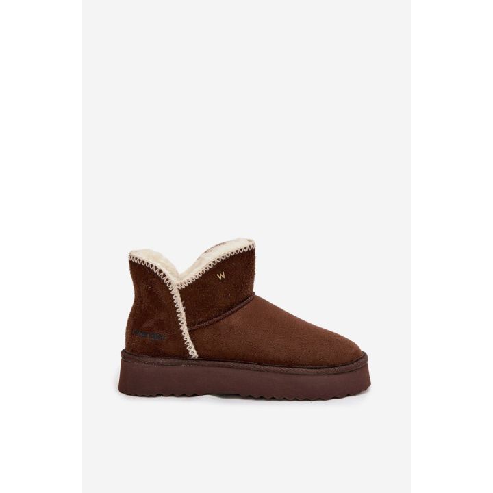 Žieminiai moteriški aulinukai platformoje rudi Wrangler