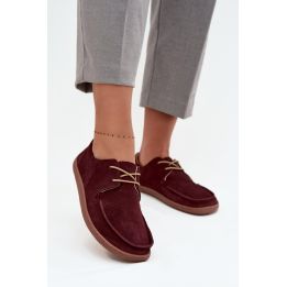 Bordo moteriški pusbačiai iš zomšos Step in Style