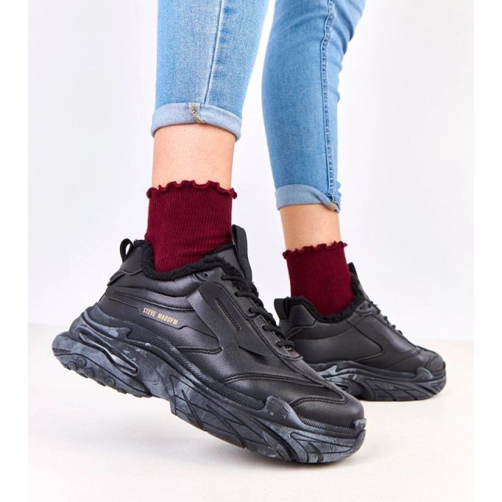 Juodi moteriški pašiltinti sportbačiai Steve Madden