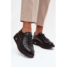 Juodi moteriški platforminiai batai Step in Style