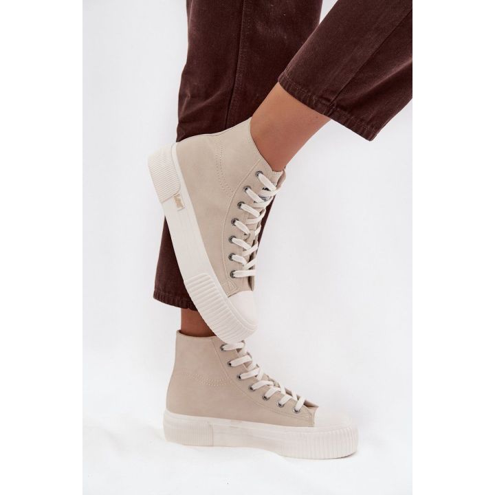 Women's Sneakers On Platform LEE 50253002.35E ISLA WOMEN MID Smėlio spalvos