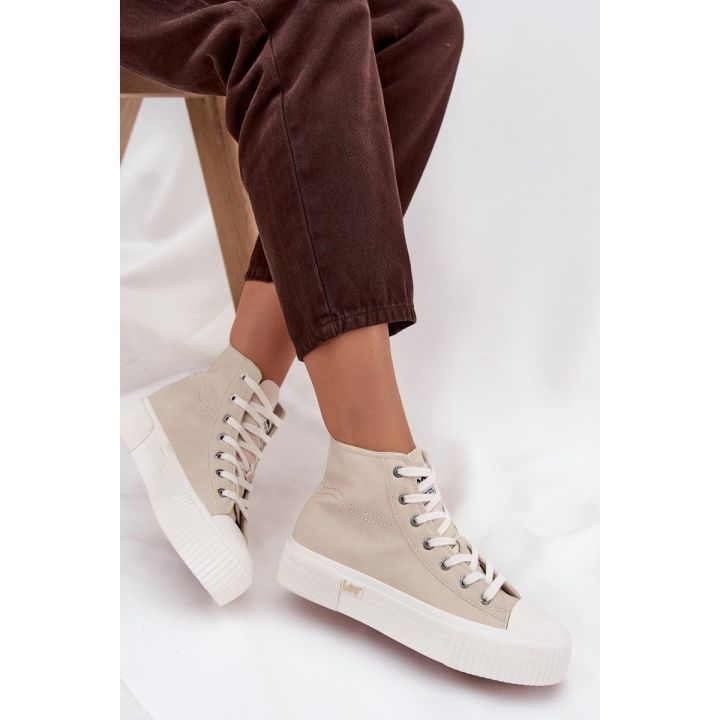 Women's Sneakers On Platform LEE 50253002.35E ISLA WOMEN MID Smėlio spalvos