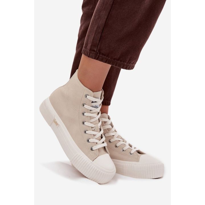 Women's Sneakers On Platform LEE 50253002.35E ISLA WOMEN MID Smėlio spalvos