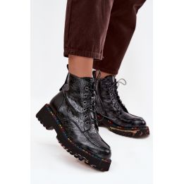 Aulinukai juodi lakiniai su spalvotu padu Step in Style