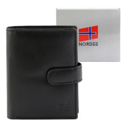 Piniginė juoda klasikinė Nordee