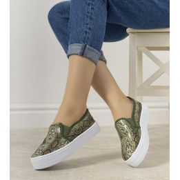 Žalios spalvos Slip On Irving sportbačiai