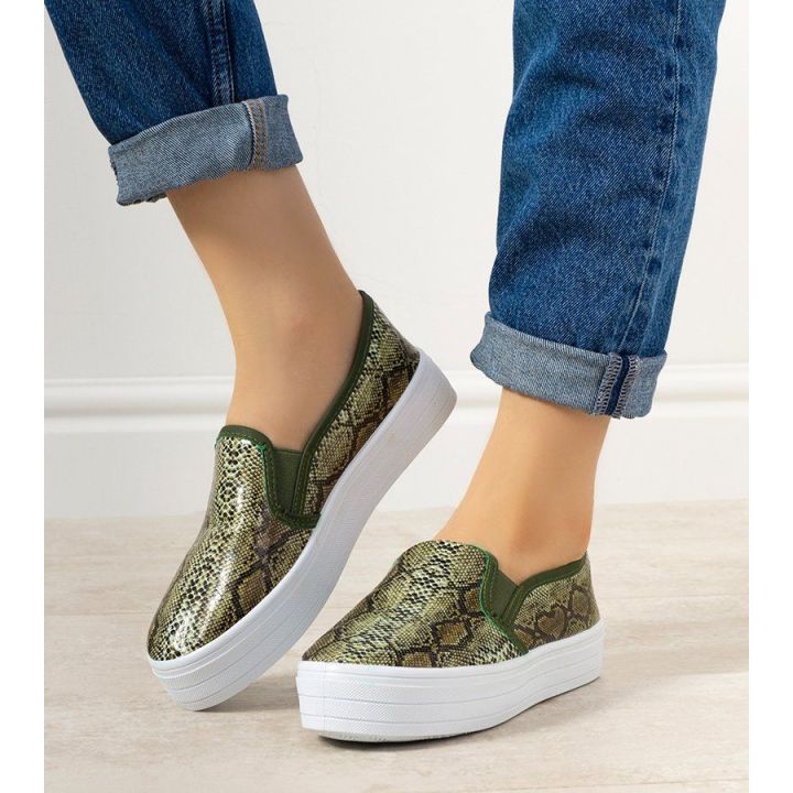 Žalios spalvos Slip On Irving sportbačiai