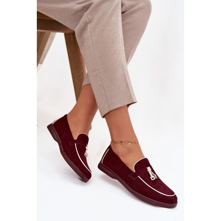 Mokasinai bordo eco suede Darwen – komfortui ir elegancijai kiekviename žingsnyje.