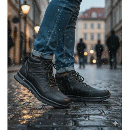 Batai auliniai juodi su pašiltinimu Mack – patogumui ir šilumai šaltomis dienomis.