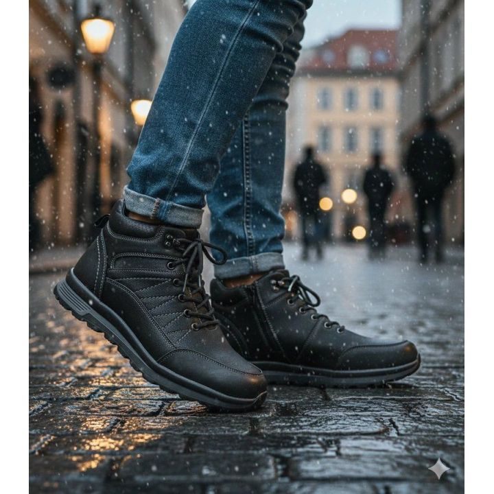 Batai auliniai juodi su pašiltinimu Mack – patogumui ir šilumai šaltomis dienomis.