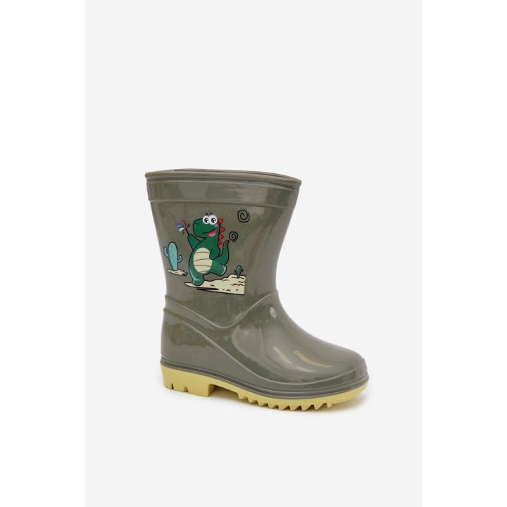 Guminiai batai tamsiai žali Esalina – lietingoms dienoms ir žaidimams lauke.