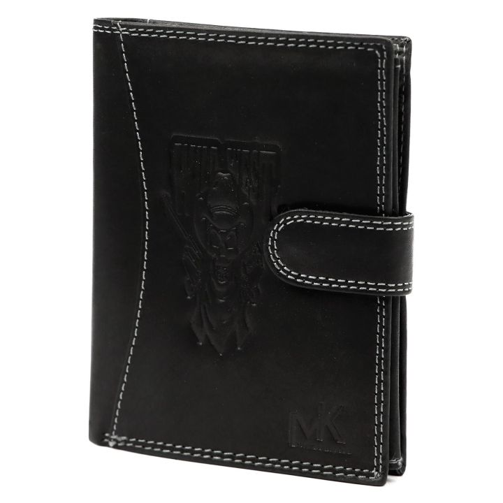 Vyriška odinė piniginė su užsegimu 10,5×13 cm Money Keeper – kasdienai