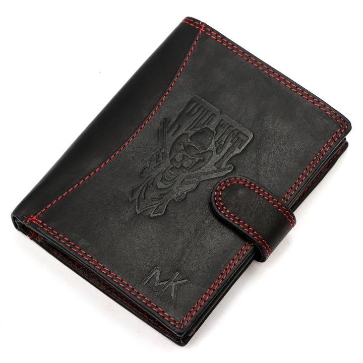 Vyriška odinė piniginė su užsegimu 10,5×13 cm Money Keeper – kasdienai