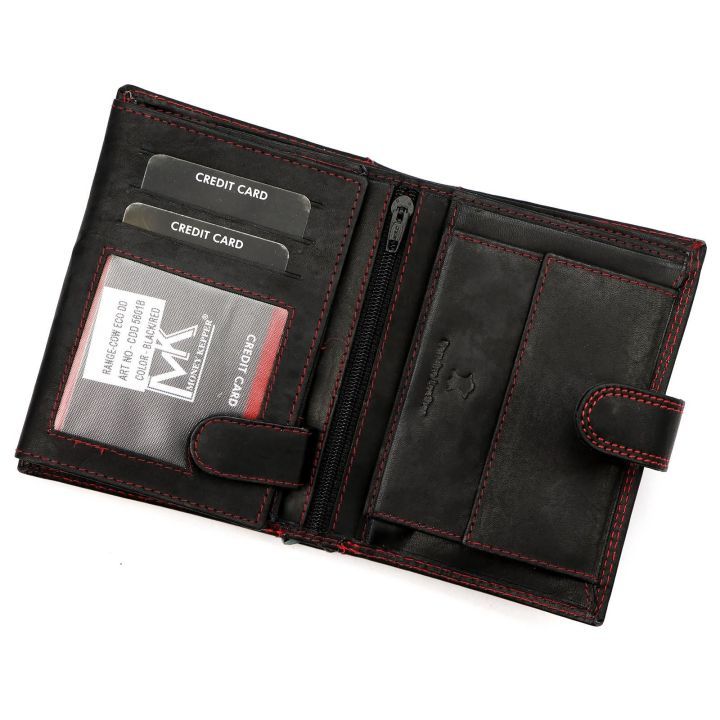Vyriška odinė piniginė su užsegimu 10,5×13 cm Money Keeper – kasdienai MONEY KEPPER