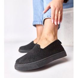 Moteriški slip-on sportbačiai su akutėmis juodi Gabrielle