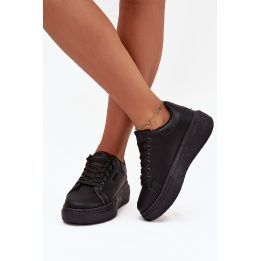 Laisvalaikio batai juodi su platforma kasdienai Step in Style