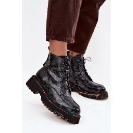 Aulinukai juodi lakiniai su spalvotu padu Step in Style