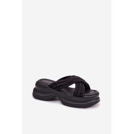 Moteriškos basutės iš audinio 5 cm platforma Step in style