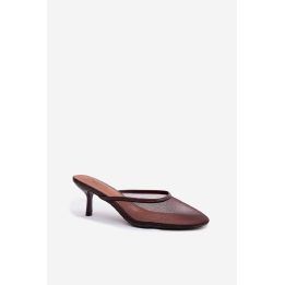 Rudos aukštakulnės basutės Step in style