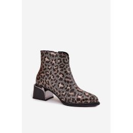 Leopardo rašto aulinukai su kulnu Step in style