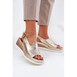 Aukso spalvos aukštakulnės basutės Step in style