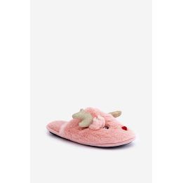 Rožinės kalėdinės šlepetės Step in style