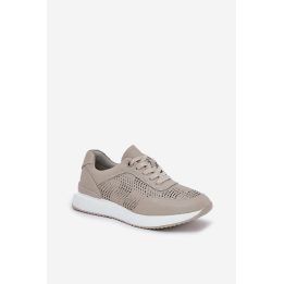 Smėlio spalvos sportbačiai su platforma Step in style