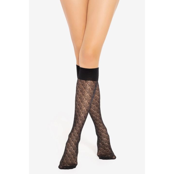 Moteriškos kelio aukščio kojinės 30 DEN TRENDY LINE