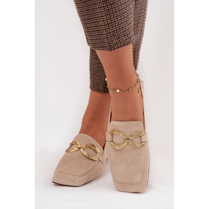Moteriški mokasinai iš zomšos su 2,5 cm kulnu Step in style